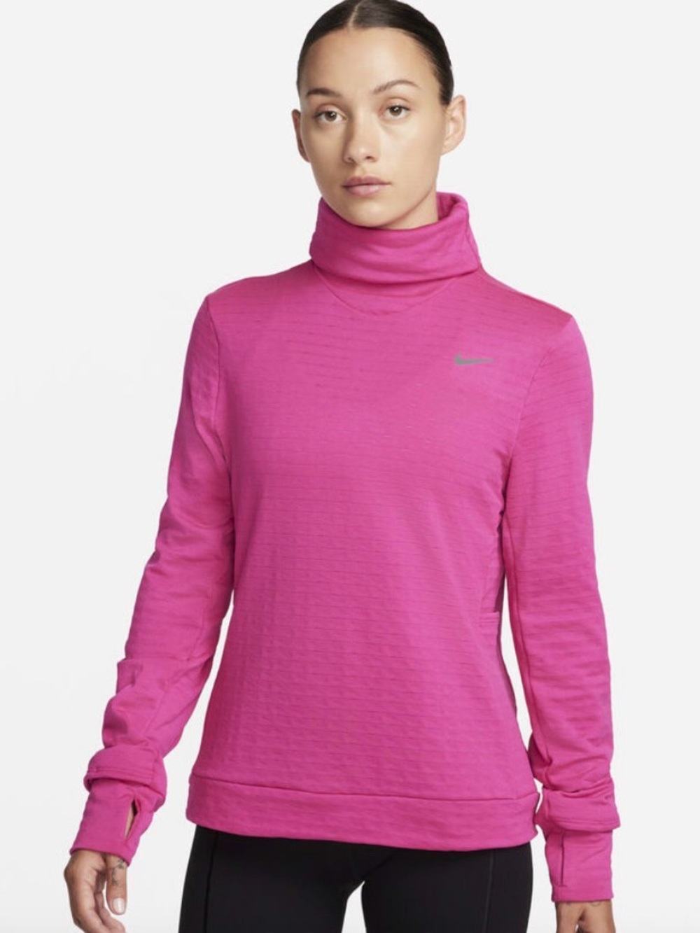 Nike Therma-Fit Swift Fireberry Turtleneck Performance Top NWT